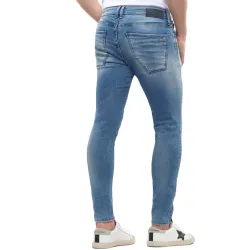 power skinny 7/8ème délavé